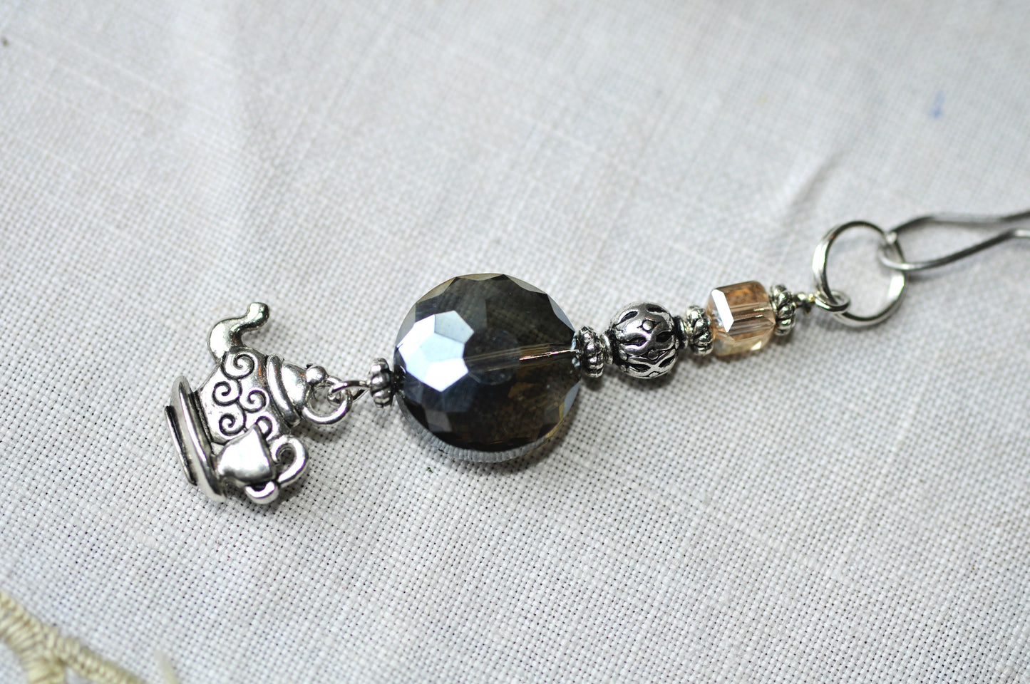 Gemstone Charm with Tea Ball | Stainless Steel Tea Infuser