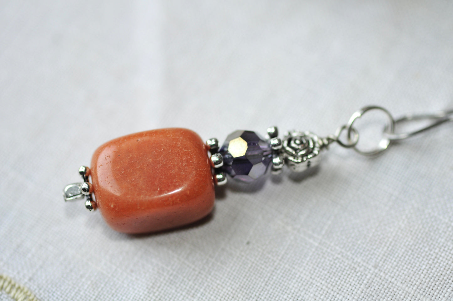 Gemstone Charm with Tea Ball | Stainless Steel Tea Infuser