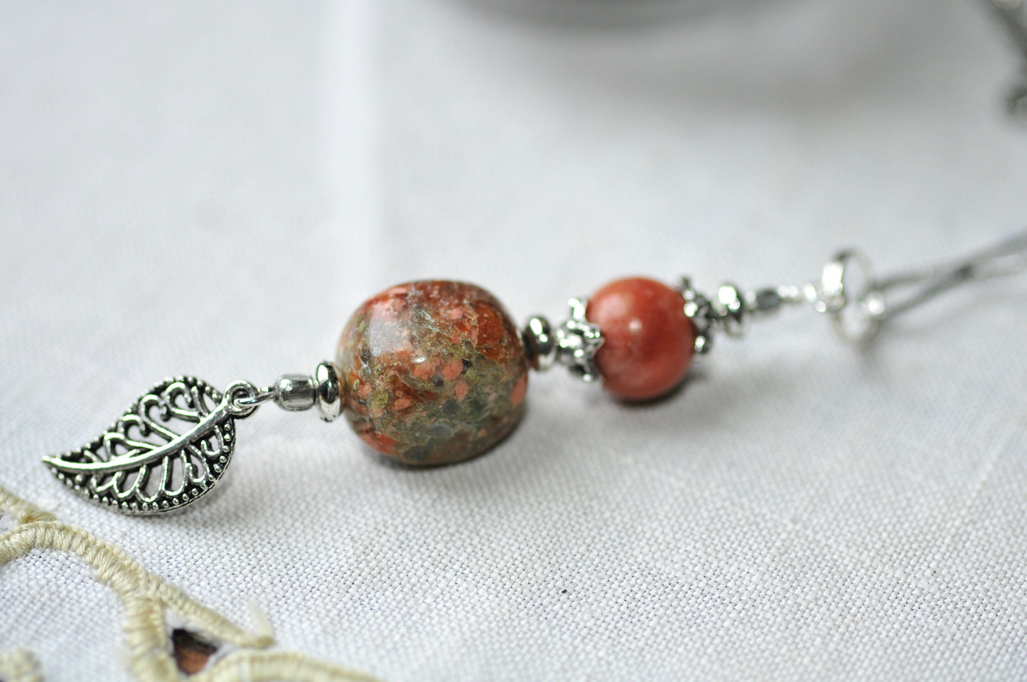 Gemstone Charm with Tea Ball | Stainless Steel Tea Infuser