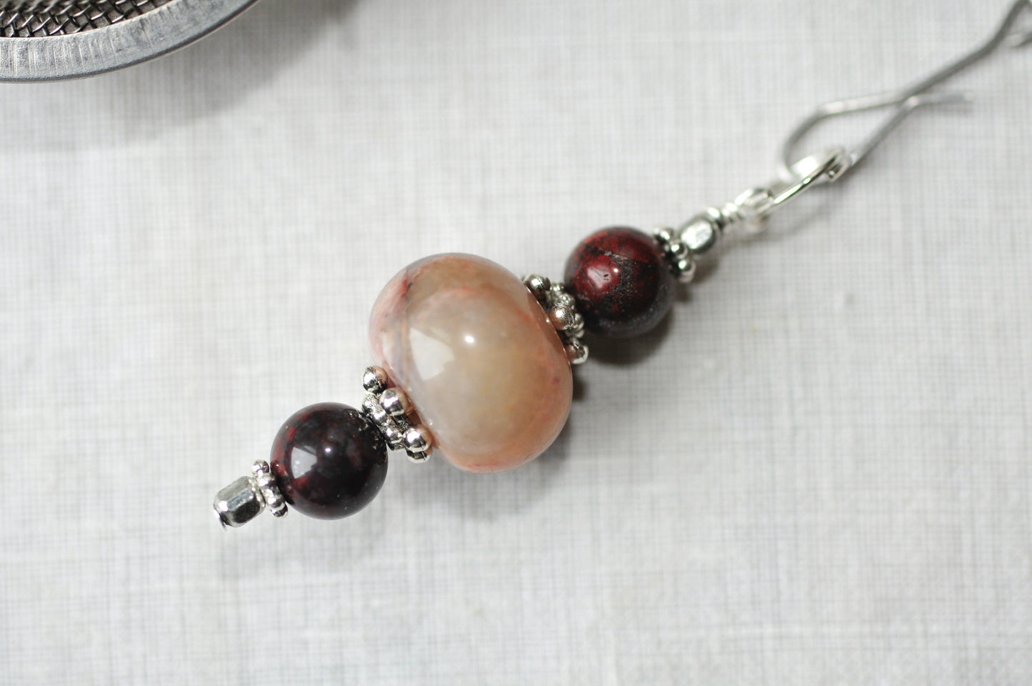Gemstone Charm with Tea Ball | Stainless Steel Tea Infuser