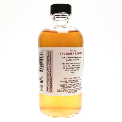 Lavender Lemon Simple Syrup - organic - 8 oz | Royal Rose