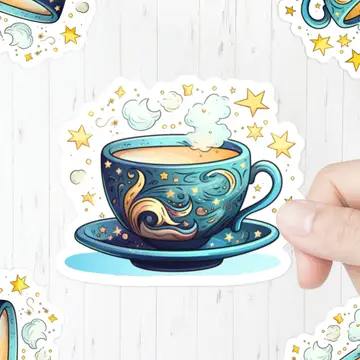 Celestial Teacup Sticker
