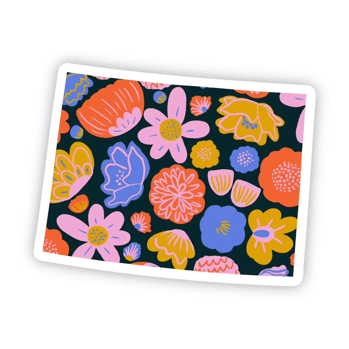 Colorado State - vibrant floral | Sticker