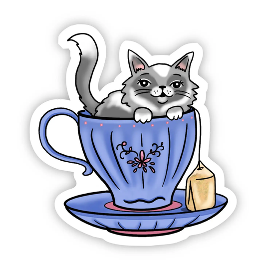 Cat in Teacup | Sticker