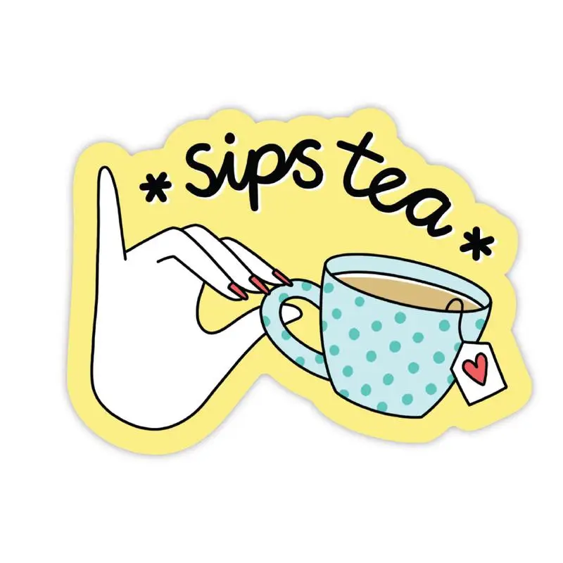 "Sips Tea" | Sticker