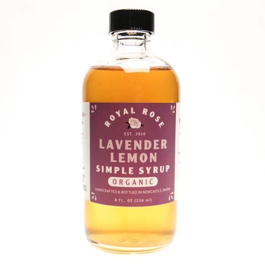 Lavender Lemon Simple Syrup - organic - 8 oz | Royal Rose