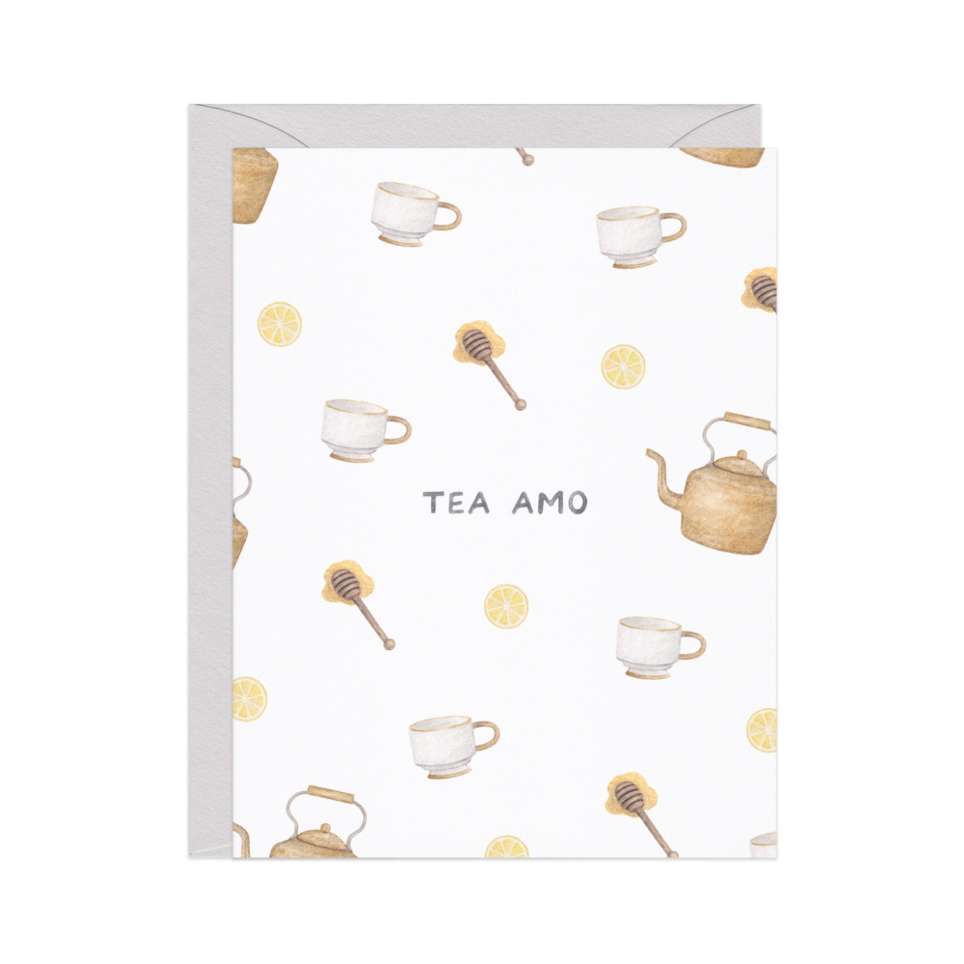 Tea Amo - Spanish Pun Love greeting card