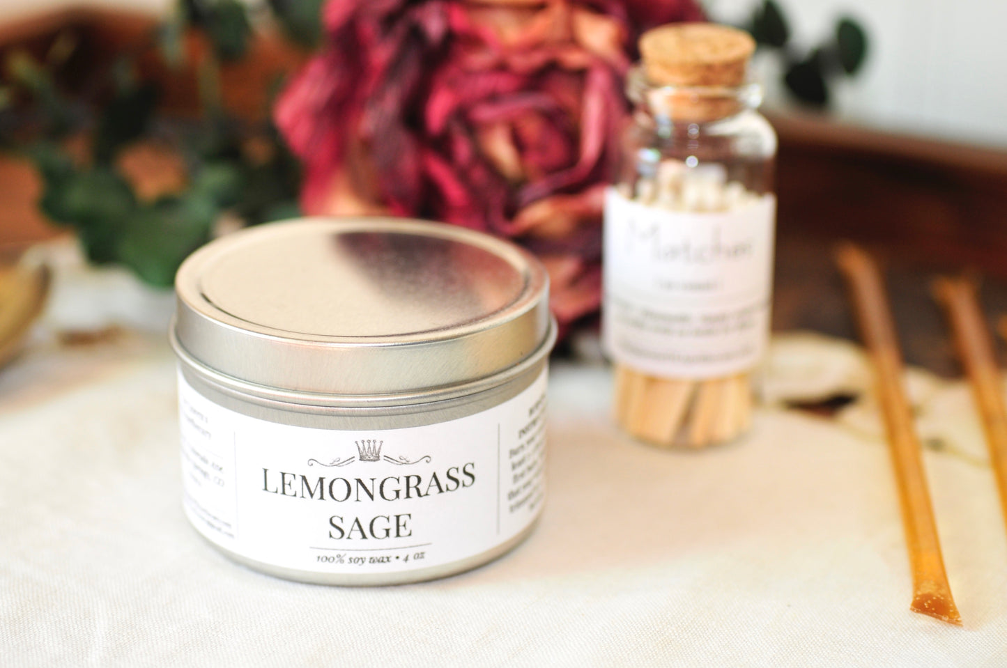 Lemongrass Sage | 100% soy wax candle | tin