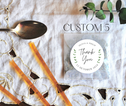 PERSONALIZED Glassine Tea Favors |  Wedding, Bridal Shower, Thank You & ParTEA Gifts | 25 ct