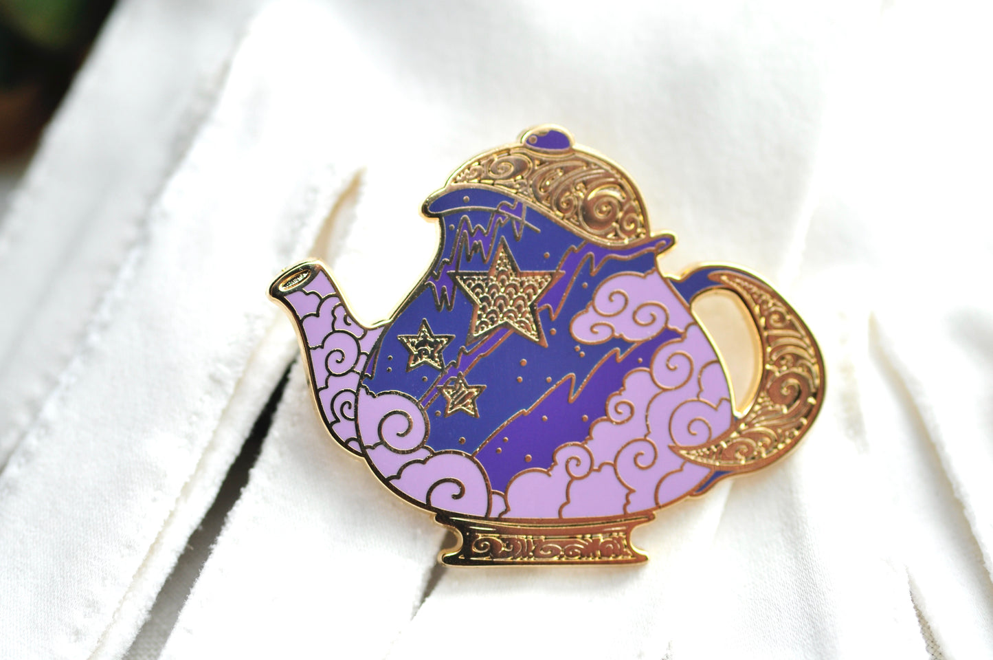 Pin -Blue | Purple Starry Night Teapot and Teacup