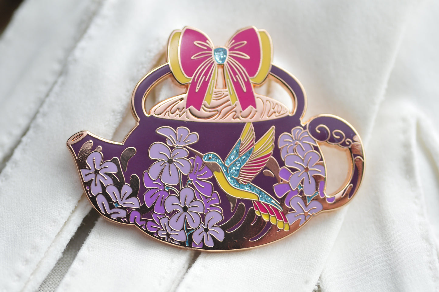 Pin - Purple Hummingbird Teapot and Teacup