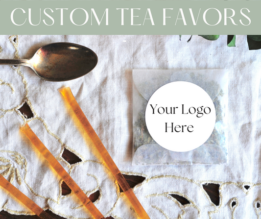 PERSONALIZED Glassine Tea Favors |  Corporate Gifts | 25 ct