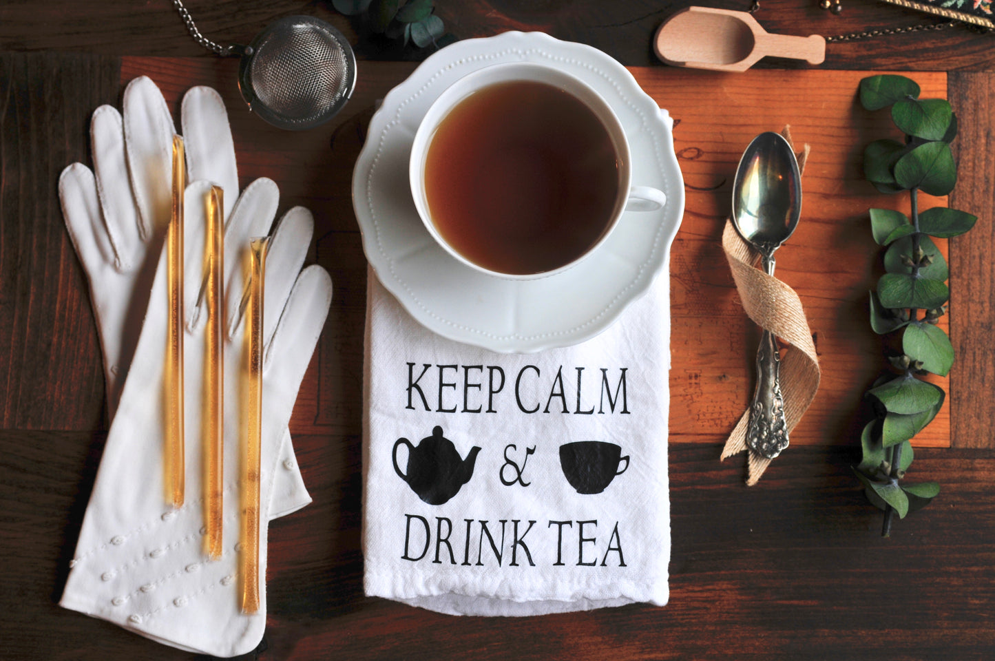 Stay Calm Drink Tea - Tea Towel