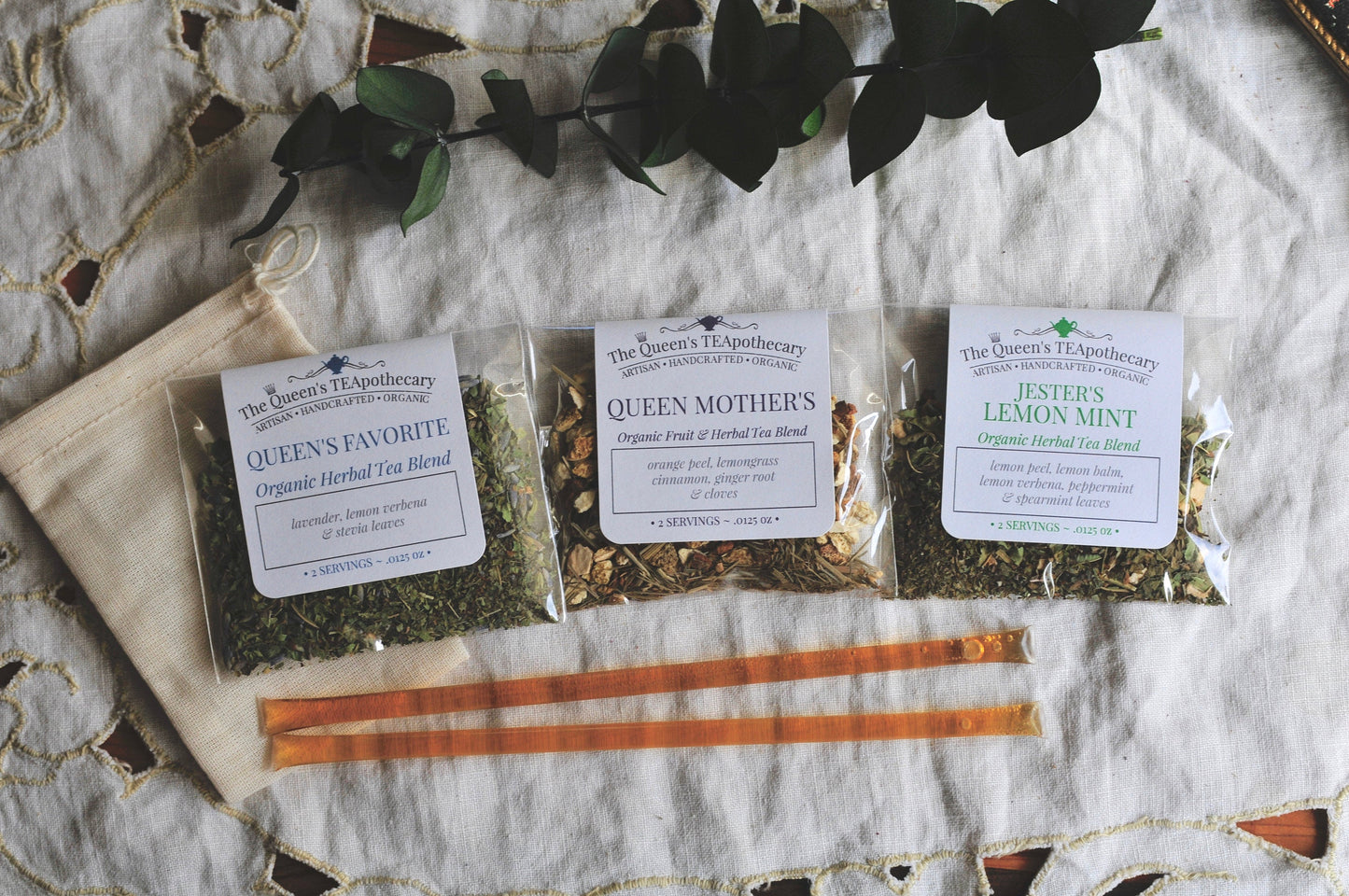 Loose Tea Sampler | Herbal Variety Tea Box | 7 organic tea samples