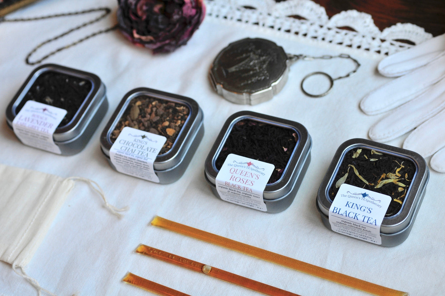 Tea Tins Sampler | 4 Organic Black Tea Blends